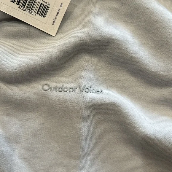 Outdoor Voices Soft Cotton Oversized Hoodie in Dove/Bone M - Picture 6 of 8